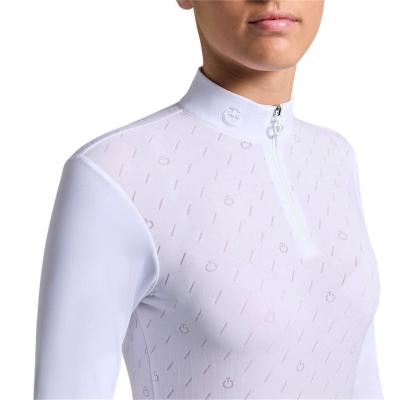 Рубашка детская для девочки турнирная с длинным рукавом CT Jaquard Jersey, Cavalleria Toscana