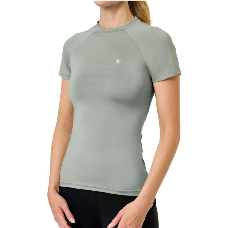 Футболка женская тренировочная с коротким рукавом Pistachio White, Equestrian Stockholm