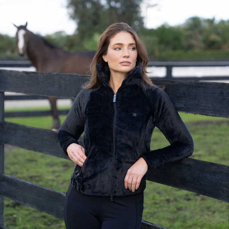 Кофта женская флисовая Velvet Fleece Black, Equestrian Stockholm