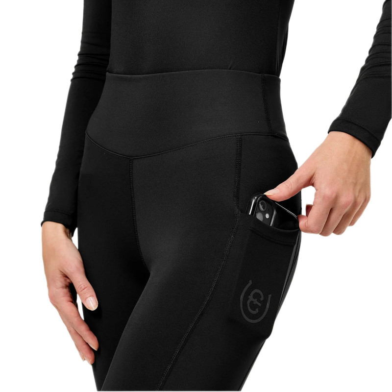 Лосины для верховой езды с полной силиконовой леей Premium Movement All Black, Equestrian Stockholm