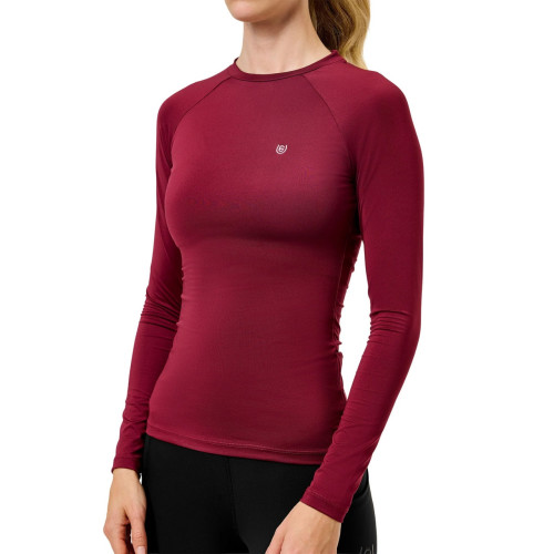 Футболка женская тренировочная с длинным рукавом Bordeaux, Equestrian Stockholm