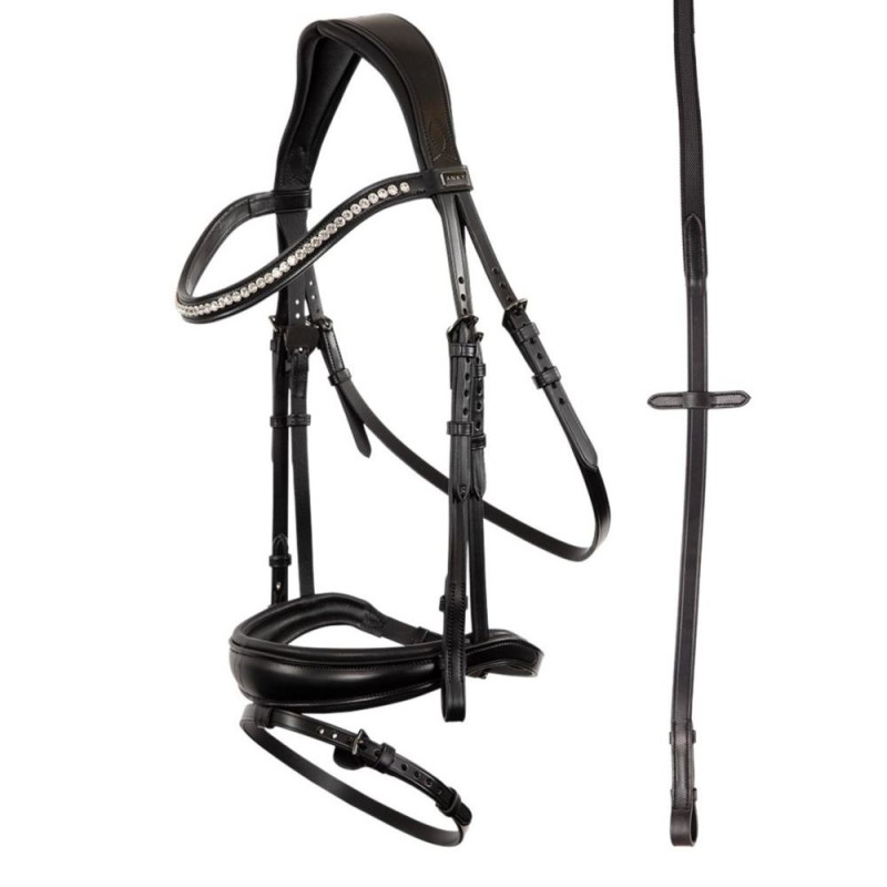 Вуздечка анатомічна з комбінованим капсулем з поводами Bridle, Anky