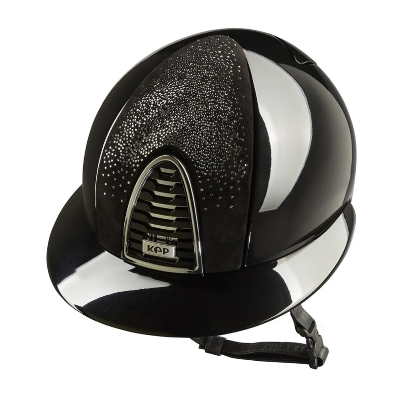 Шлем для верховой езды с широким козырьком Cromo 2.0 Polish Cristall Swarovski, KEP Italia