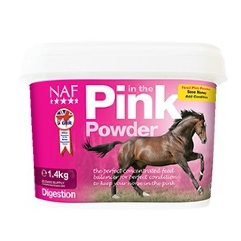 Подкормка для лошади комплексная, концентрированная, для пищеварения Pink Powder, 1,4 кг, NAF 5Stars