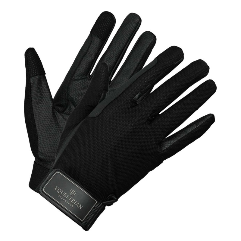 Рукавички для верхової їзди Summer Black, Equestrian Stockholm