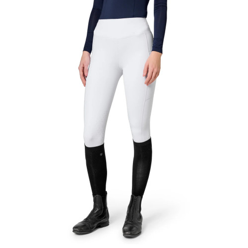 Лосины для верховой езды с полной силиконовой леей Premium Movement All White, Equestrian Stockholm