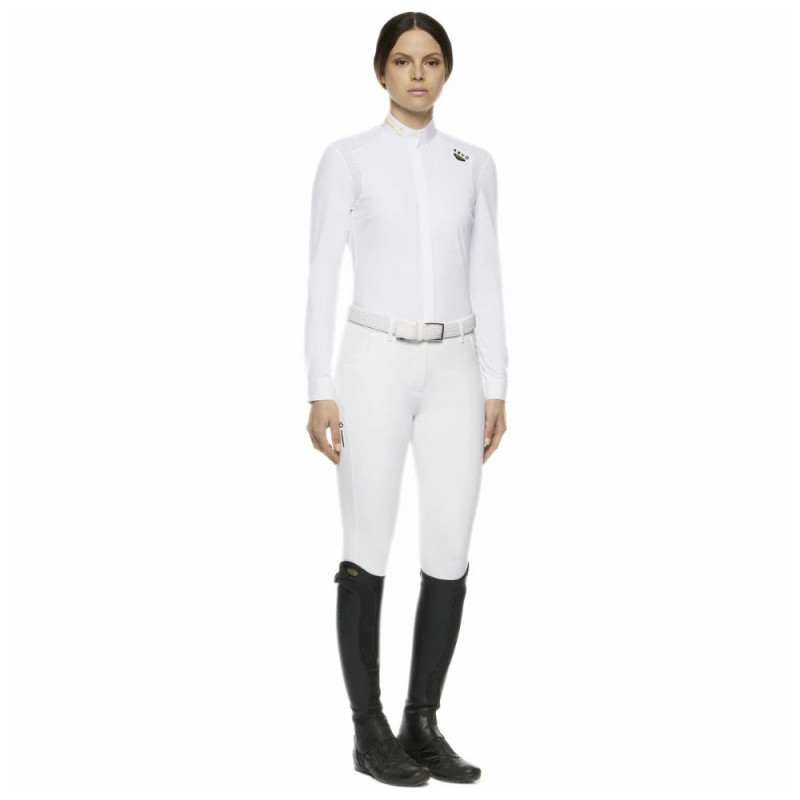 Сорочка жіноча турнірна з довгим рукавом R-Evo Perforated Epaulet L/S, Cavalleria Toscana