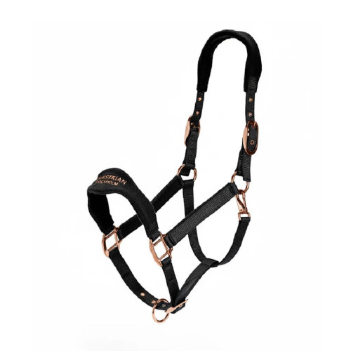 Недоуздок анатомический Fleece Black Blush, Equestrian Stockholm