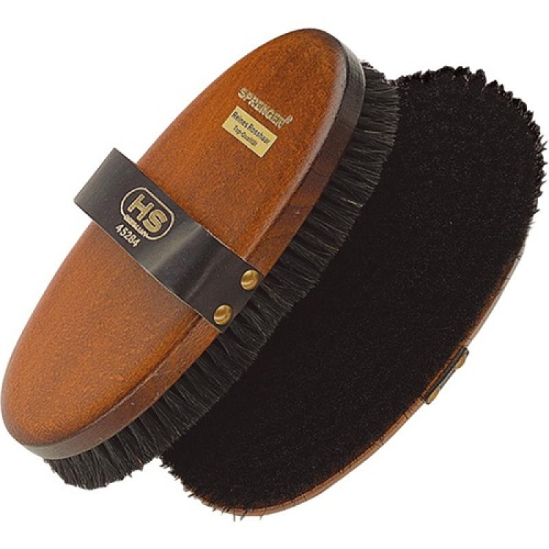 Щітка для догляду за конем на дерев'яній основі Brush 215x100mm, Sprenger