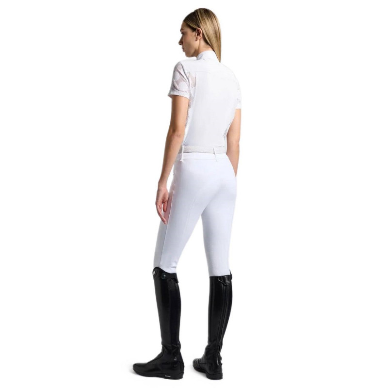 Рубашка женская турнирная с коротким рукавом CT Perforated Jacquard&Jersey, Cavalleria Toscana
