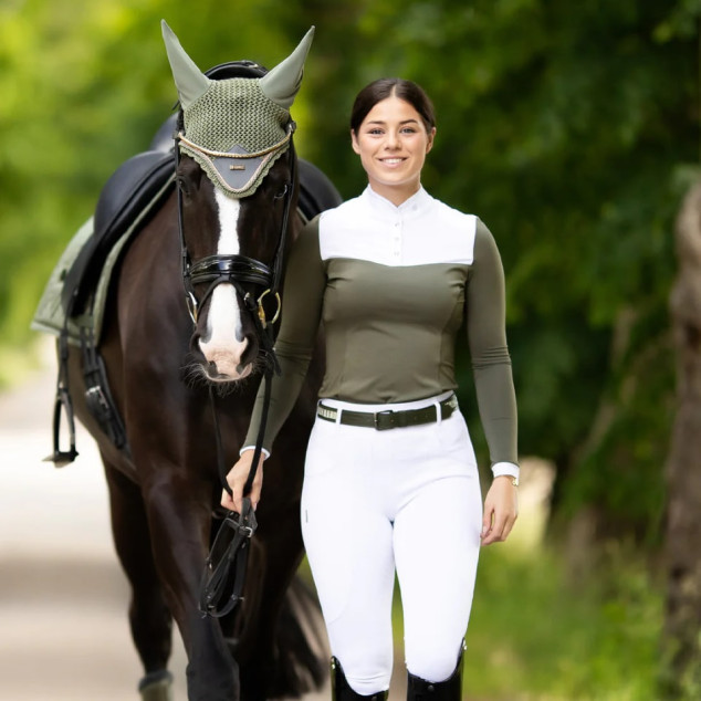 Футболка женская турнирная c длинным рукавом Striking Valley, Equestrian Stockholm