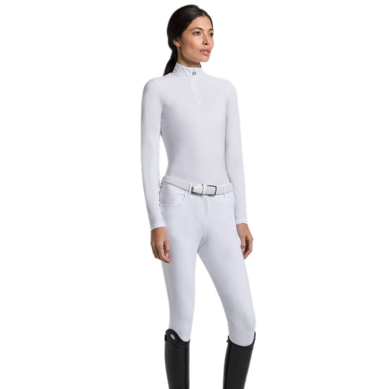 Рубашка женская турнирная с длинным рукавом Warm Jersey/Jacquard Insert, Cavalleria Toscana