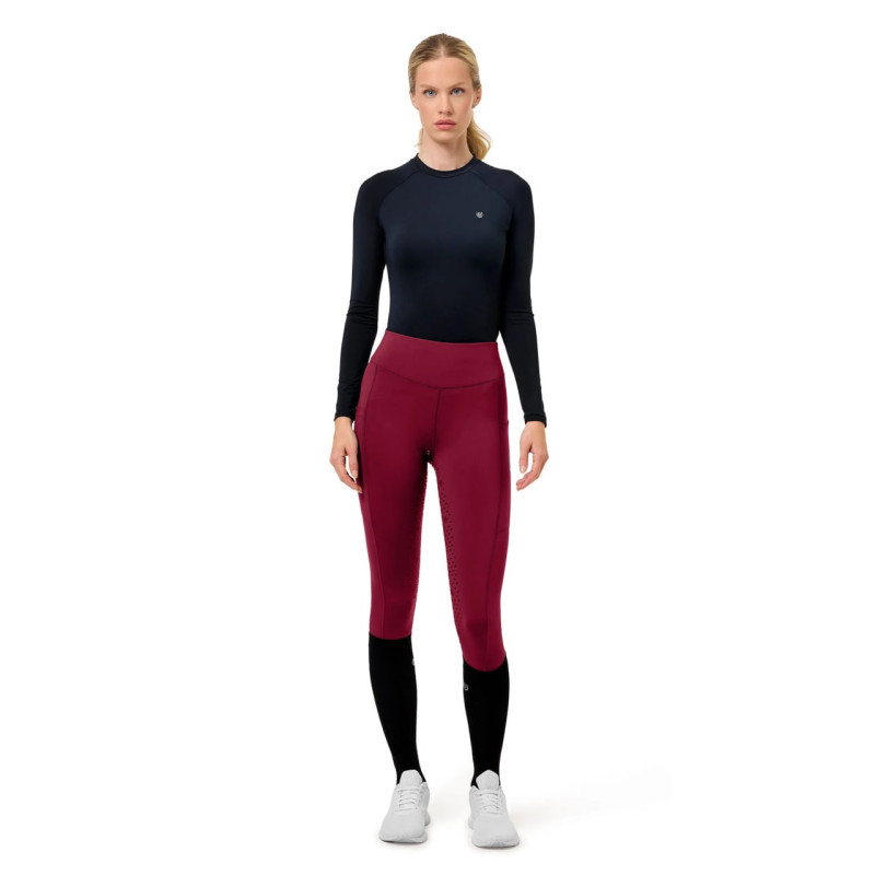 Лосини для верхової їзди з повною силіконовою леєю Movement Merlot, Equestrian Stockholm