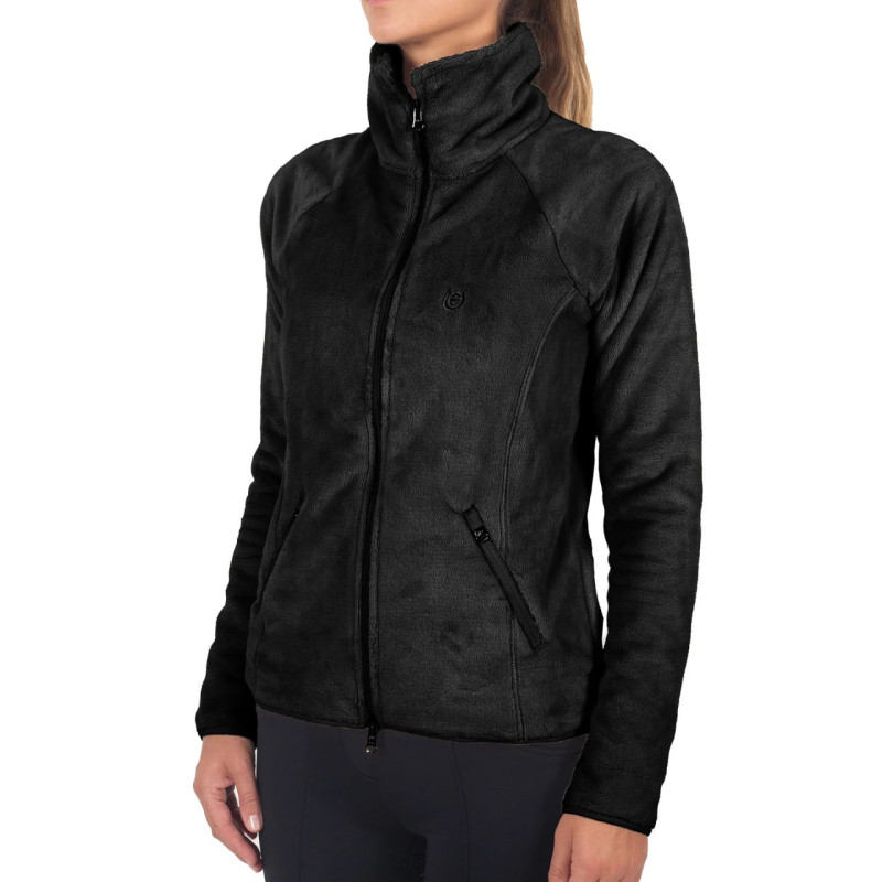 Кофта женская флисовая Velvet Fleece Black, Equestrian Stockholm