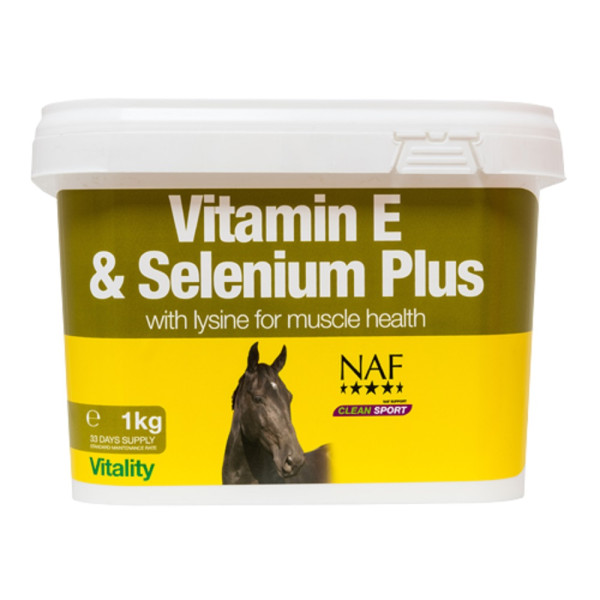 Добавка для коня для м'язів з селеном Vitamin E & Selenium Plus, NAF 5 Stars