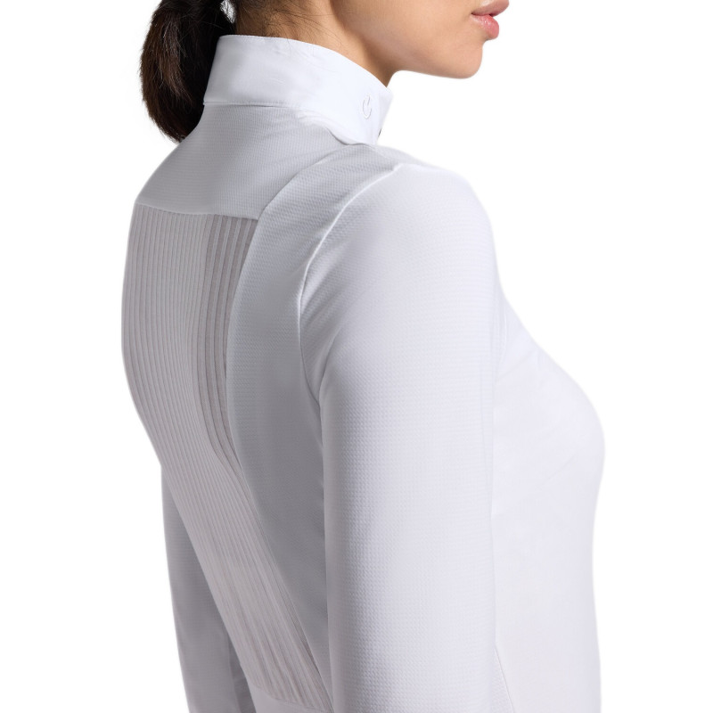 Рубашка женская турнирная с длинным рукавом Warm Jersey/Jacquard Insert, Cavalleria Toscana