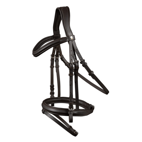 Вуздечка анатомічна з комбінованим капсулем з поводами X-Line London, Waldhausen