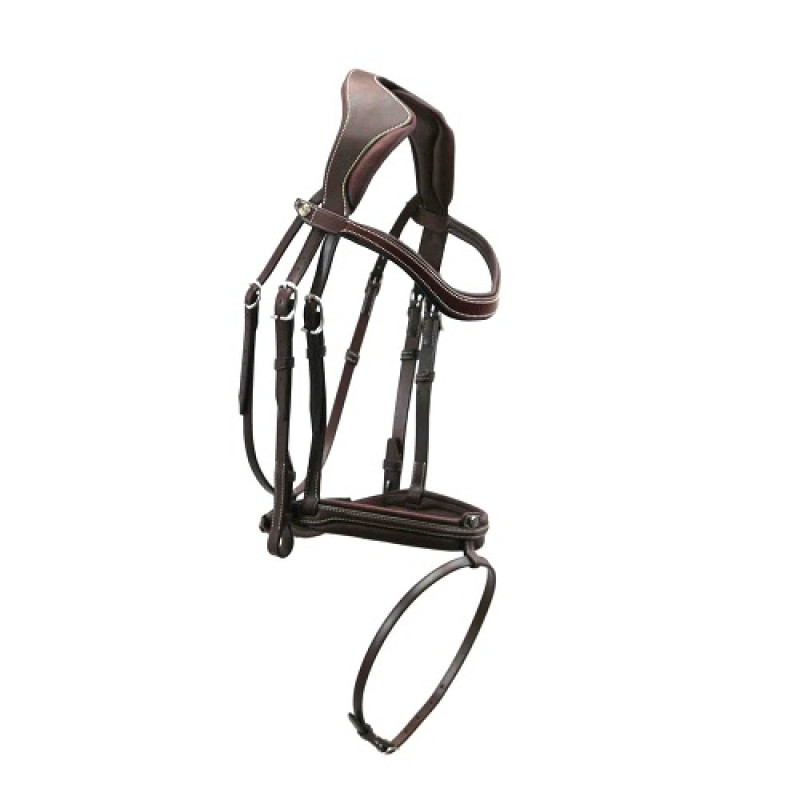 Вуздечка анатомічна з комбінованим капсулем з поводами Precision Comfort Bridle, Antares