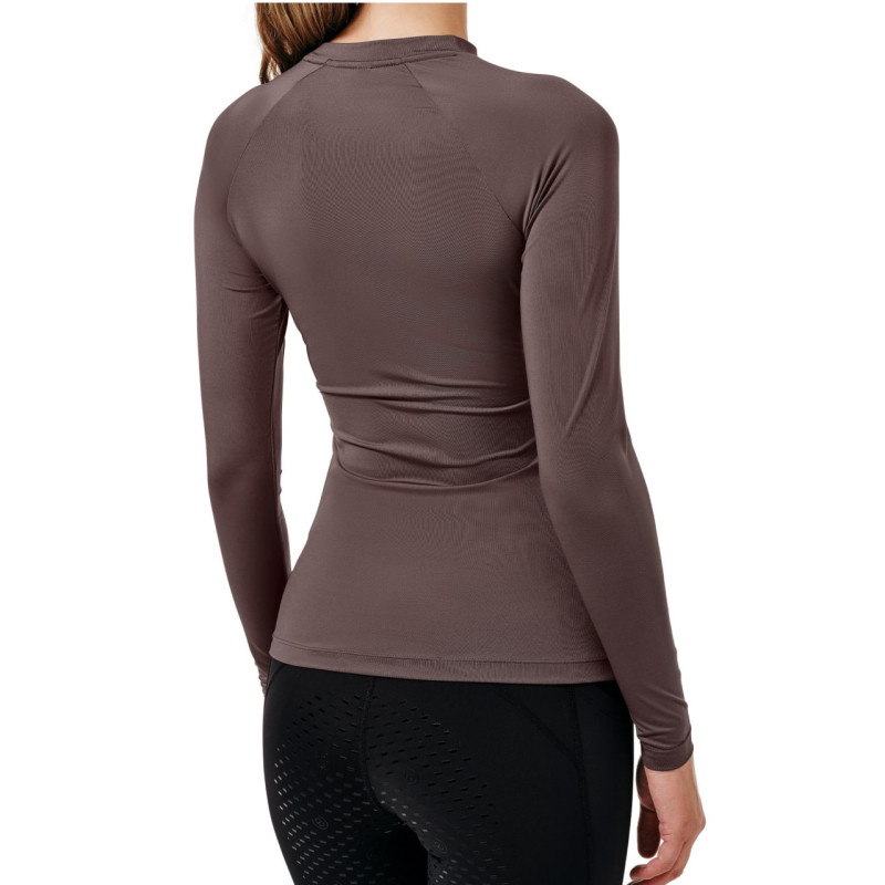 Футболка женская тренировочная с длинным рукавом Mocha, Equestrian Stockholm