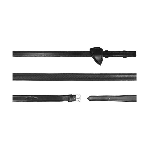 Повод для уздечки кожаный прорезиненный New English Collection, Dyon